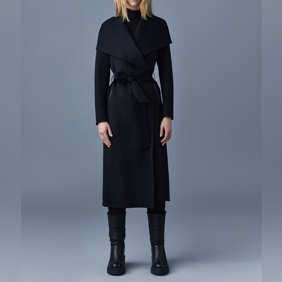 MACKAGE MAI-CN BLACK S - LADIES DOUBLE FACE WOOL COAT NWT - Picture 2 of 6